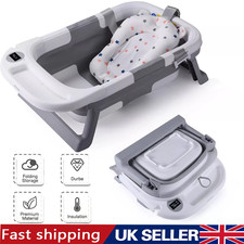 Foldable Baby Bath Tub Ergonomic with Temperature & Cushion Bath Pad + Bath Net Bathtubs price