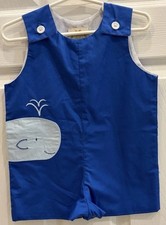 The Beaufort Bonnet Company Whale Jon Jon Romper Blue 6-12 Months Baby Boy Baby Bodysuit price
