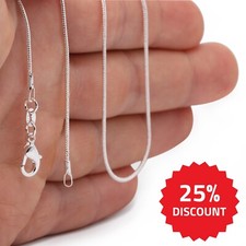 925 Sterling Silver Stamp Shiny Snake Chain Necklace UK Stock Same Day Dispatch Silver Necklace price