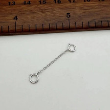 Genuine 925 Sterling Silver Lobster Chain Extender Necklace/Bracelet Extension Silver Necklace price