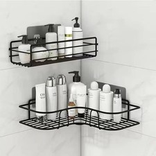 No Drill Bathroom Corner Shelf Metal Wall Mounted Shower Organizer Storage Rack Bathroom Shelf price