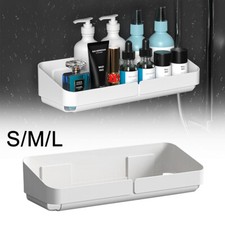 1/2x Wall Storage Shower Suction Shelf Bathroom Basket Caddy Rack No Punching Bathroom Shelf price
