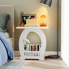 Bedside Table Cabinet Side End Coffee Tea Table Nightstand Storage Shelf White Nightstand price