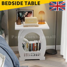 Sleek White Nightstand with Drawers - Contemporary Bedside Table Storage Nightstand price