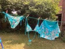 Vintage Monsoon Accessorize boho bikini, top 16, bottom 14 & Ra-Ra beach skirt L Bikini price