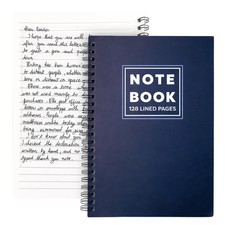 A5 Notebook Spiral Bound Ruled Lined Notepad Pack 128 Pages School Note Book Pad Notebook & Notepad price