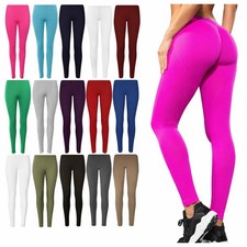 Women Full length Leggings Stretch Cotton Plain Elasticated Soft Cotton Gym,Yoga Leggings price