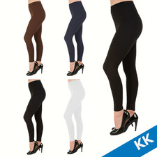 Ladies Womens Plain Leggings Full Length  Black + Colours UK Size 8 - 22 Leggings price