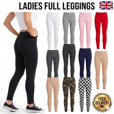 Women’s High Waisted Full Length Leggings Gym Yoga Pants Stretchy Fitness 6-22 Leggings price