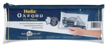 Helix Clear Pencil Case Exam Approved 125X 330mm Oxford Pencil Case price