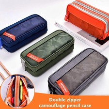 Large Capacity Pencil Case Stationery Storage Pen Bag Boys Girls Double Zipper. Pencil Case price