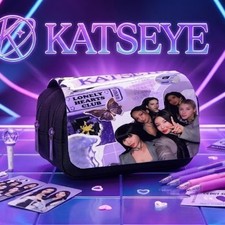 Katseye Large Capacity Pencil Case Double Layer Stationery Organiser Girls Gifts Pencil Case price