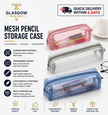 Large Capacity Clear Mesh Pencil Case Stationery Storage Pen Bag Boys Girls Pencil Case price