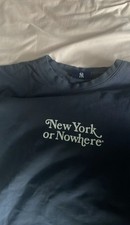 New York Or Nowhere Graphic Logo T-Shirt Blue XL Crew Neck Short Sleeve Men's Shirt price
