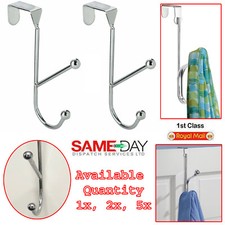 Strong Over The Door Hook Hangers Clothes Coat Rack Hooks Towel Hanger Chrome UK Office Coat Rack price