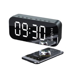 Multifunctional Alarm Clock Radio Clock Speaker Mirror Clock Wireless Speaker uk Alarm Clocks & Radios price