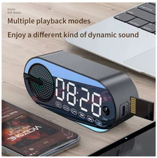 Wireless Bluetooth Speaker Alarm Clock-RGB-USB LED Mirror Digital Clock FM Radio Alarm Clocks & Radios price