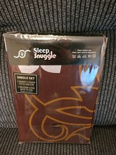 Sleep Snuggle Single Duvet Cover Set: Brown and Cream. NEW! Bedding Set / Sleep Set price