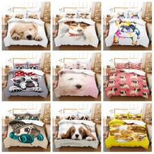 Sleeping Dog Headphones Animals Duvet Cover Bedding Set Single Double Queen King Bedding Set / Sleep Set price