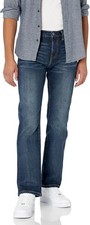 Mens Jeans Straight Leg Regular Fit Heavy Denim Trouser Pants All UK Waist Sizes Men's Jeans / Denim Trousers price