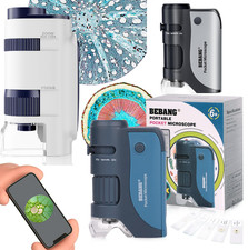 Pocket Mini Microscope Kids Adults Handheld Miniscope LED Science Gift School UK Microscope price