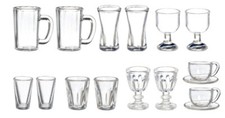 Kitchen & Dining Room Glasses Set, Dolls House Miniature Cup Set Mugs 1,12 Scale Dining Room Set / Set price