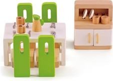 Hape Dining Room | Wooden Dining Room Set | Wooden Dollhouse Furniture Set | 20 Dining Room Set / Set price