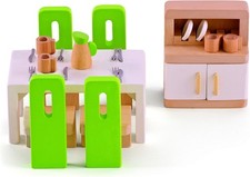 Hape Dining Room | Wooden Dining Room Set | Wooden Dollhouse Furniture Set | 20 Dining Room Set / Set price