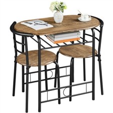 3 Piece Dining Room Table & Chairs Set with Storage Rack for Kitchen, Dorm Rooms Dining Room Set / Set price