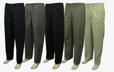Mens Elasticated Waist Smart Casual Black Navy Rugby Trousers Pants Bottoms New Men's Trousers price