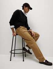 Marks & Spencer Mens Cotton Chino Trousers in Cognac - M&S Men's Trousers price