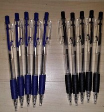 Black Blue Soft Rubber Grip Retractable Ballpoint Pens Office Home Work School Ballpoint Pen price