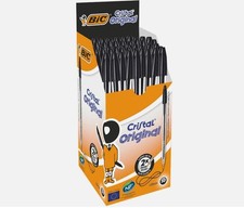 BIC PENS BLACK or BLUE Cristal Medium Ball Point Pens Biros (BLACK or BLUE) Ballpoint Pen price