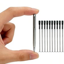 Mini Stainless Steel Ballpoint Pen with 10 Refills Portable Pocket Pen UK Ballpoint Pen price