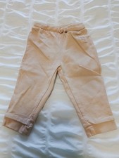 (1223) so cute 9-12 months baby boys beige trousers, elastic waist, elastic ankl Baby Trousers price