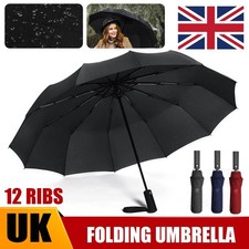 8  Ribs Automatic Open Umbrella Close Travel Windproof Compact Strong Folding UK Umbrellas price