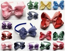 3" & 5" Gingham School Alice Bands Headbands, Bow Hair Clips & Elastic Bobbles Hair Clips, Headbands & Hair Bands price