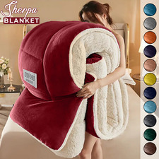 Sherpa Flannel Fleece Blanket Heavy Winter Throw For Bed Sofa Extra Warm Blanket Sofa Throw price