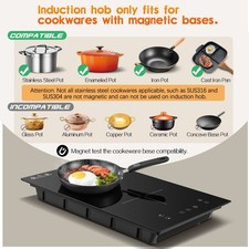 Double Induction Hob, Electric Plug in Hob 30cm, Built-in Induction Cooker,Touch Hobs price