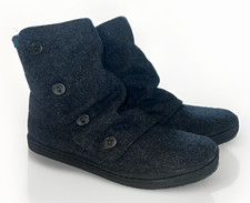Blowfish Malibu Rabbit Ankle Boots Womens Button & Zip Flannel Gray Size 8 Ladies' Boots price