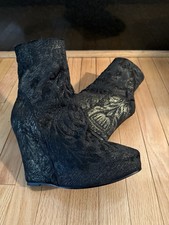 ann demeulemeester Platform Wedge Brocade Boots 38/8 Ladies' Boots price
