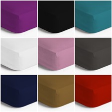 Extra Deep 25CM Fitted Sheet Bed Sheets Single Double King Super King Bed Size Bed Sheet price