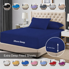 Extra Deep 25 cm Full Fitted Sheet Bed Sheets Single Double King King Sizes uk Bed Sheet price