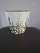 Shudehill Giftware Natural Garden Botanical Ceramic Planter Crackle Glaze Finish Giftware price