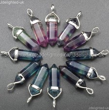 Natural Gemstones Hexagonal Pointed Reiki Chakra Healing Pendant Necklaces Beads Coloured Stone Necklace price