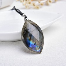 Natural Moonstone Labradorite Crystal Gemstone Reiki Healing Stone Necklace Coloured Stone Necklace price