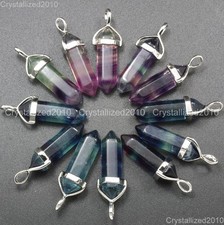 Natural Gemstones Hexagonal Pointed Reiki Chakra Pendant Necklace 18K Silver Coloured Stone Necklace price