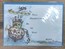 Pack of Ten Phoenix Trading Pirate Ship Party Invitation Cards with Envelopes UK Invitation Cards price
