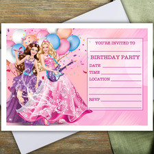 BARBIE PARTY INVITATIONS - 10 invites & envelopes Invitation Cards price