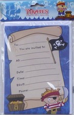 2 x Pack of 20 Pirate Themed Invitation Cards with Envelopes Invitation Cards price